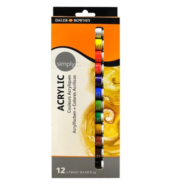 Estojo Tinta Acrilica 12ml C/12 Daler Rowney